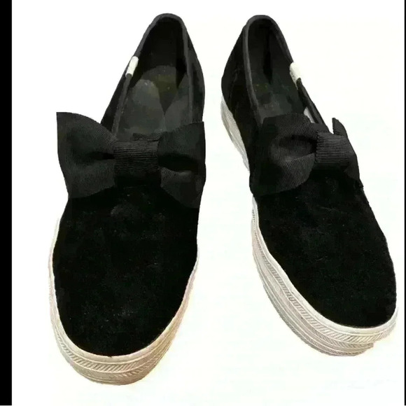 Keds X Kate Spade 	New York Double Decker Quilted Velvet Sneakers Sz 8.5 - Picture 1 of 7